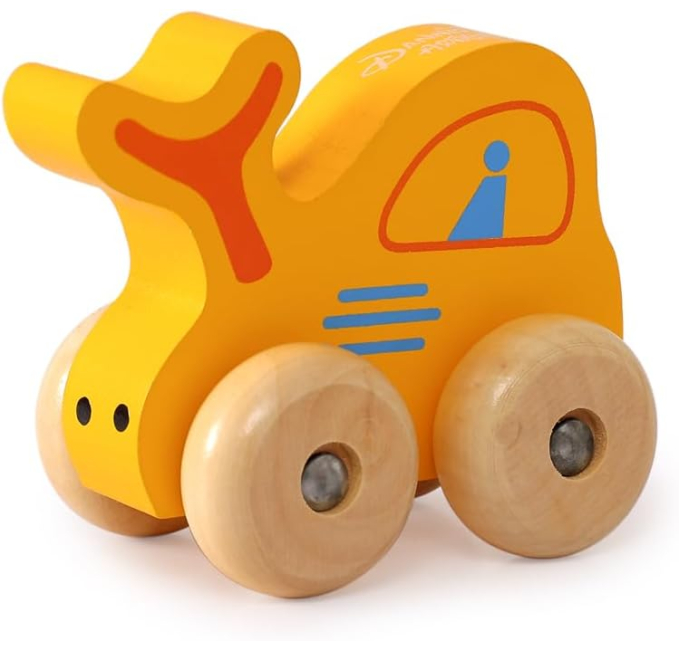 Ksminebabe Wooden Push and Pull Car Toy for Babies Toys Circuit