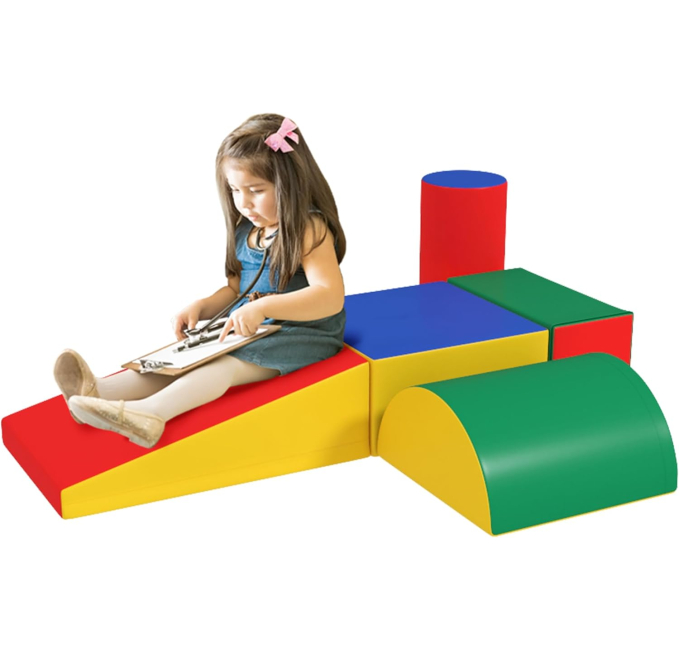 Soozier Soft Foam Climbing Blocks Play Set for Toddlers Toys Circuit