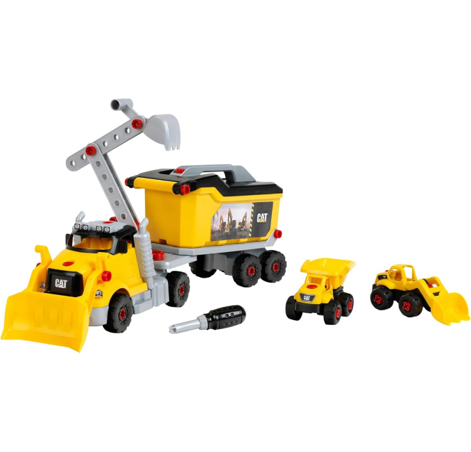 ​Theo Klein CAT Screw Truck 4-in-1 Set Toys Circuit Kids Toy​