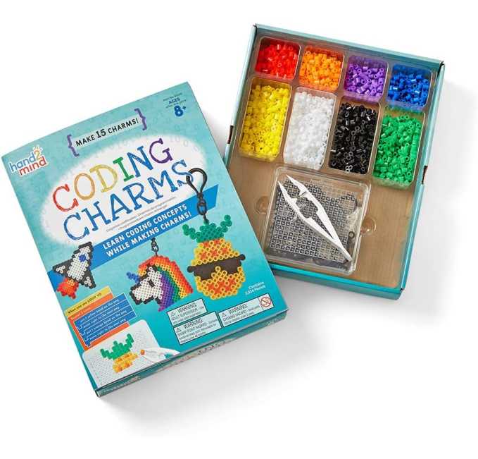 hand2mind Coding Charms Fuse Bead Iron Craft Kit for Kids Toys Circuit
