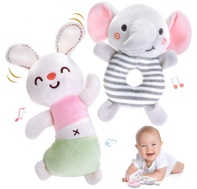 FPVERA Soft Baby Rattle Toys for Newborns and Infants Toys Circuit