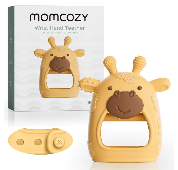 Momcozy Baby Teething Toys Food Grade Silicone Yellow Toys Circuit