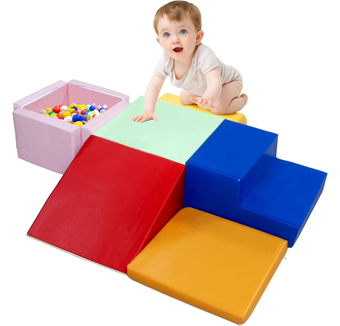 Soft Foam Climbing Blocks Playset for Toddlers 1-3 Toys Circuit