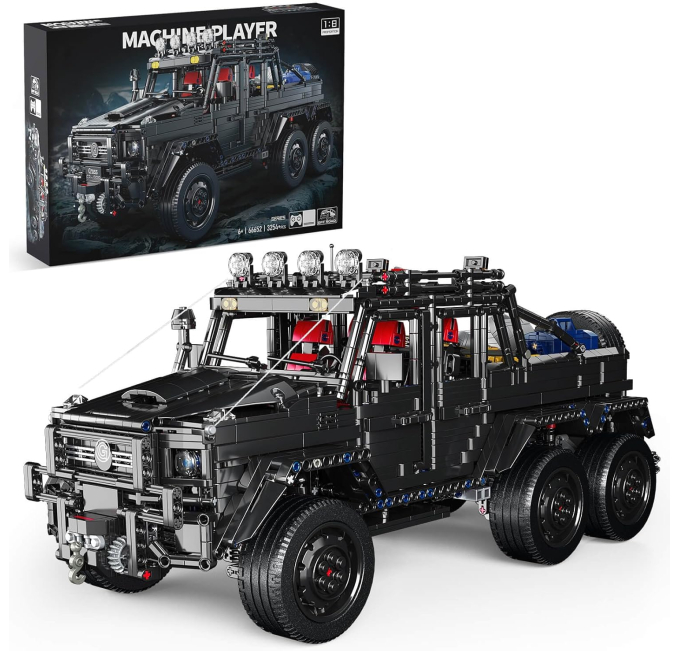 GEVINST Black King of Pickups 6X6 MOC Car Building Set Toys Circuit