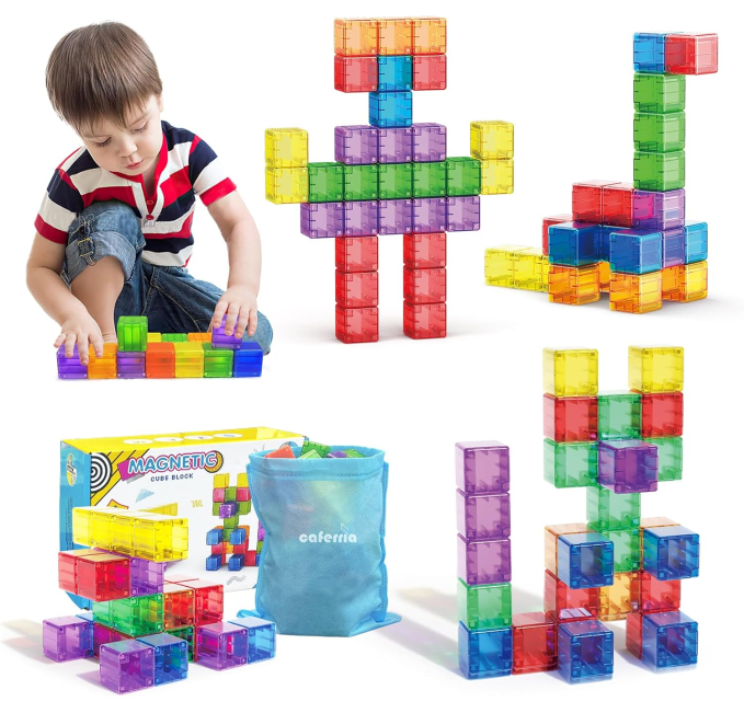 48PCS Magnetic Blocks Toys Circuit Montessori STEM Toys for Kids