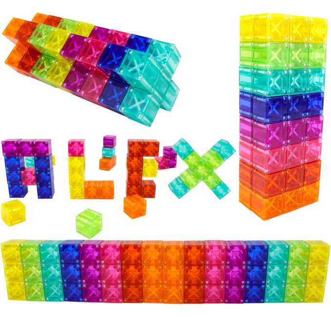 BrainSpark Montessori Magnetic Blocks 48PCS for Kids Toys Circuit