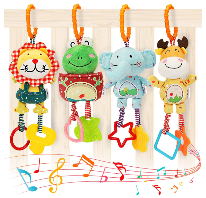 TUMAMA Baby Handbells Rattles Soft Plush Early Development Toys Circuit