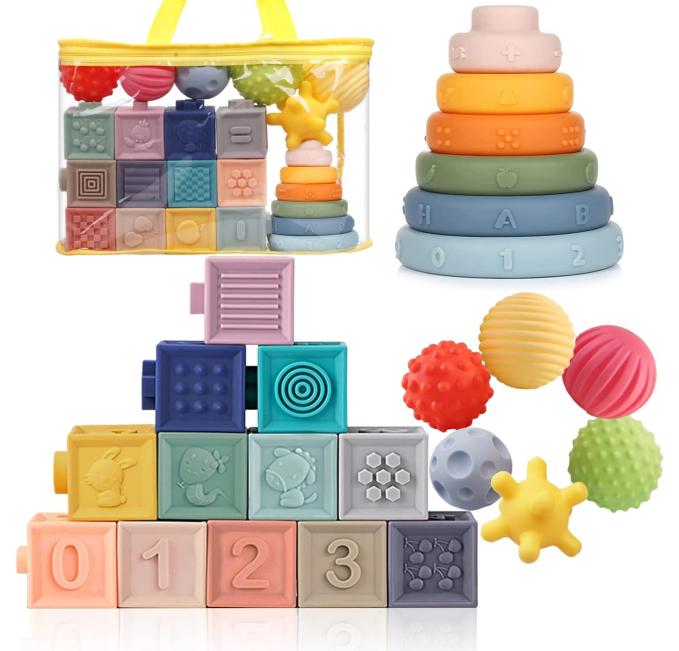 Montessori Toys Soft Stacking Building Blocks Baby Toys Toys Circuit
