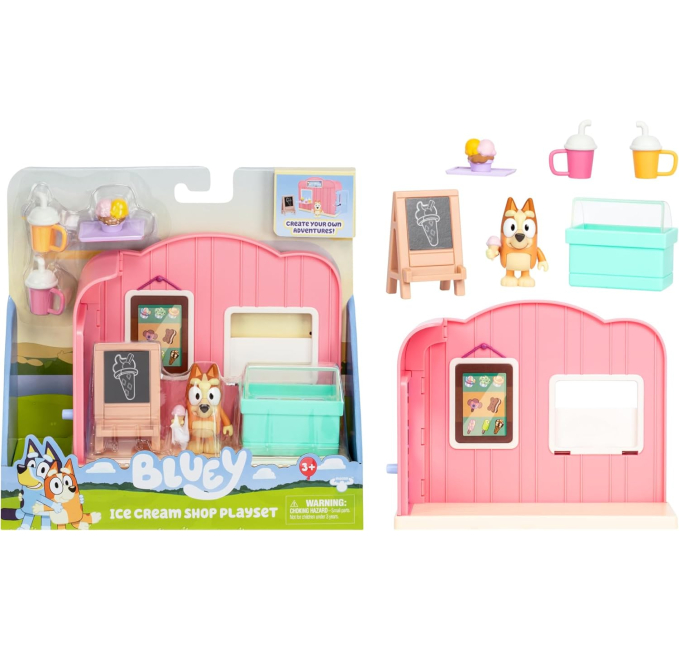 Bluey Mini Playset Ice Cream Shop Toys Circuit Fun Kids Toy