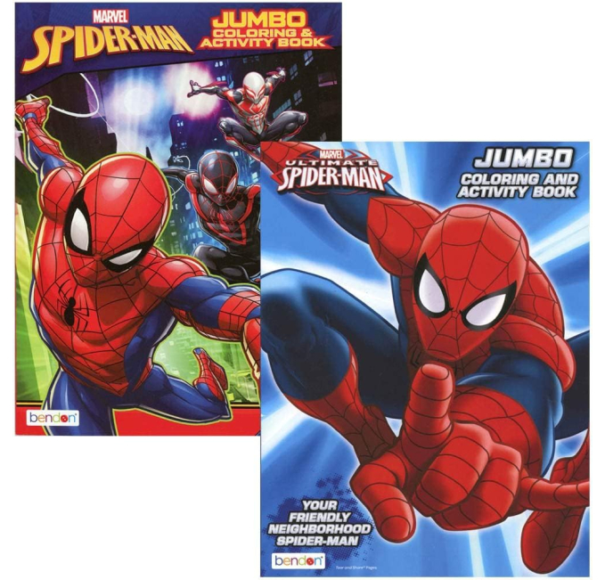 Spiderman Coloring and Activity Book Set 2 Books Toys Circuit