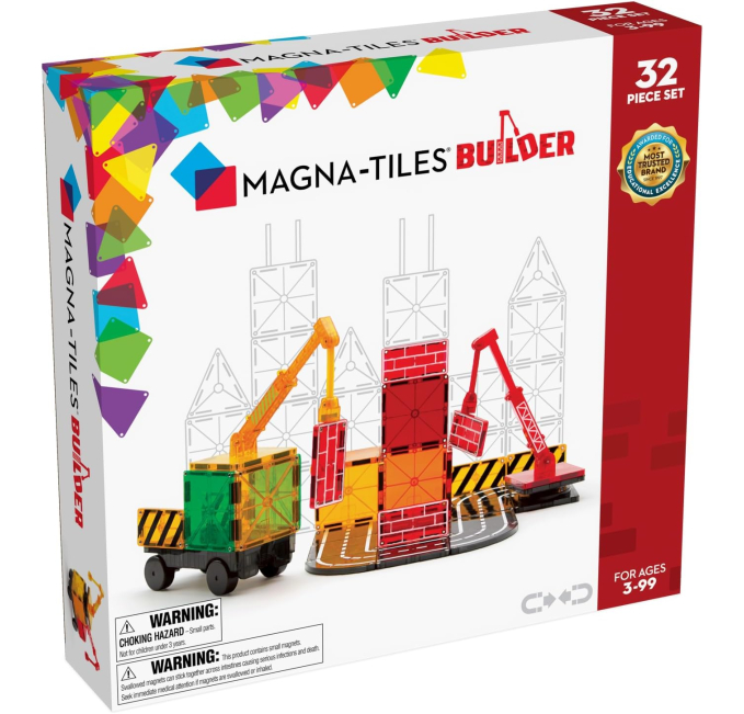 ​Enhance Creativity with MAGNA-TILES Builder 32-Piece Magnetic Construction Set from Toys Circuit​