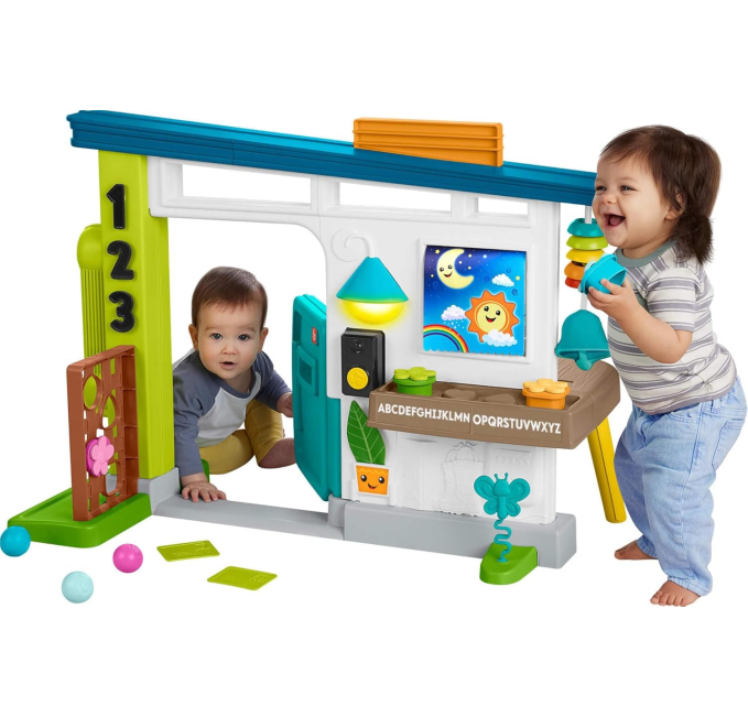 Fisher-Price Baby Learning Toy Laugh & Learn Ultimate Playhouse with Smart Stages & 9 Pretend Play Accessories, Infants & Toddlers Ages 6+ Months  Toys & Games
