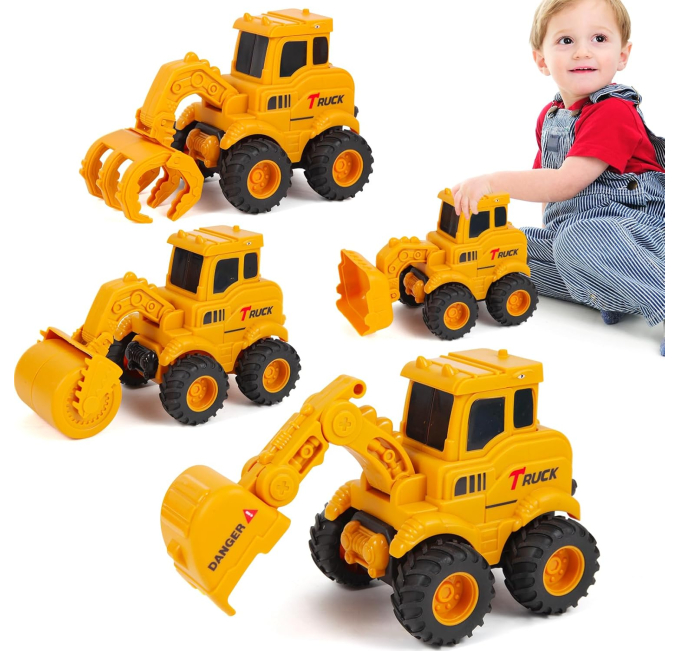 ​Olbyefly Sandbox Excavator Construction Toy Trucks for Kids Ages 2-6​