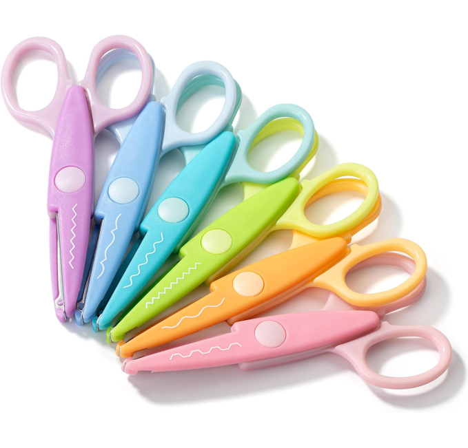 Mr Pen Craft Scissors 6 Pack Rainbow Zig Zag for Scrapbooking Toys Circuit