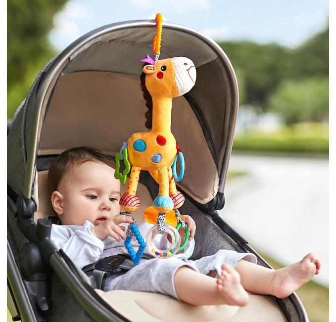 TUMAMA Giraffe Hanging Rattle Toys for Infants by Toys Circuit