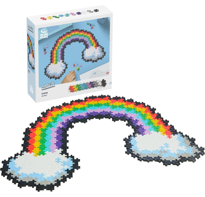 ​Plus-Plus Puzzle by Number Rainbow 500-Piece Kit from Toys Circuit​