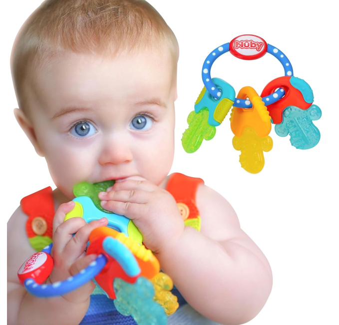 Nuby Ice Gel Teether Keys Baby Sensory Toy for Sore Gums Toys Circuit