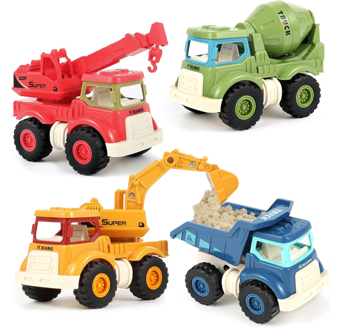 Olbyefly Construction Toys for Kids Excavator Dump Crane Toys Circuit