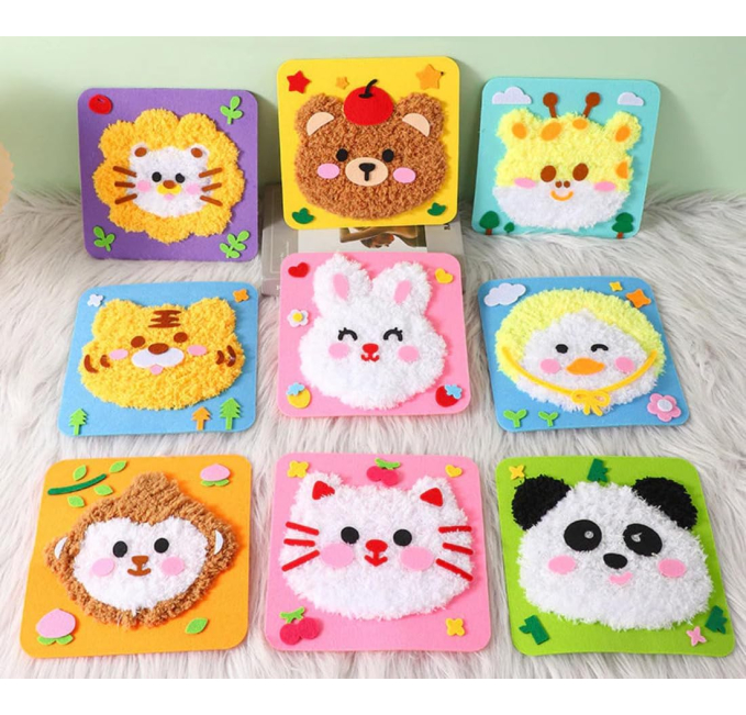 DIY Embroidery Doll Craft Kit for Kids Fun Sewing Set Toys Circuit