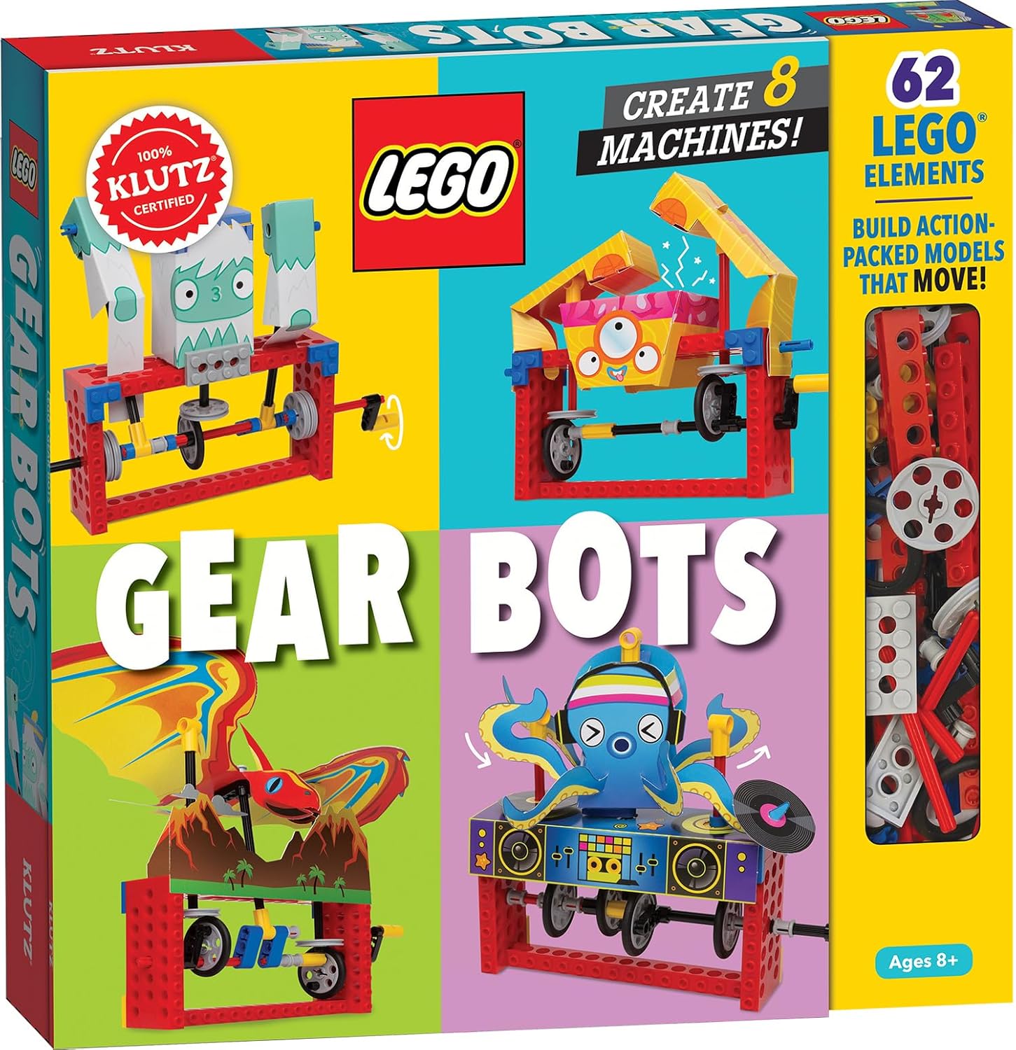 Klutz Lego Gear Bots STEM Activity Kit for Kids 8-12 Toys Circuit