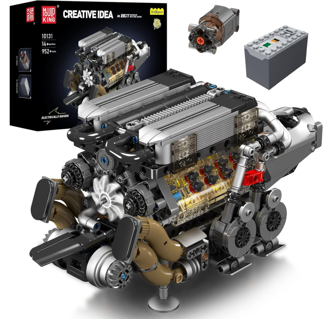 Mould King 10131 W16 Engine Model Kit 16-Cylinder STEM Toys Circuit