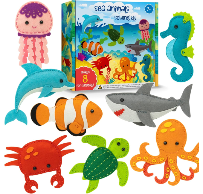 Craftorama Kids Sewing Kit Fun Sea Animal Craft Set Toys Circuit