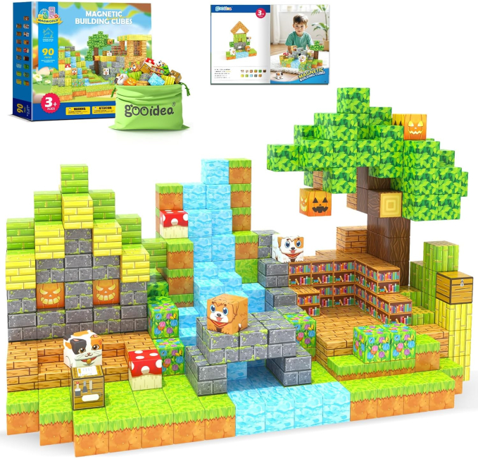 Magworld Large Magnetic Building Cubes Set for Kids Toys Circuit