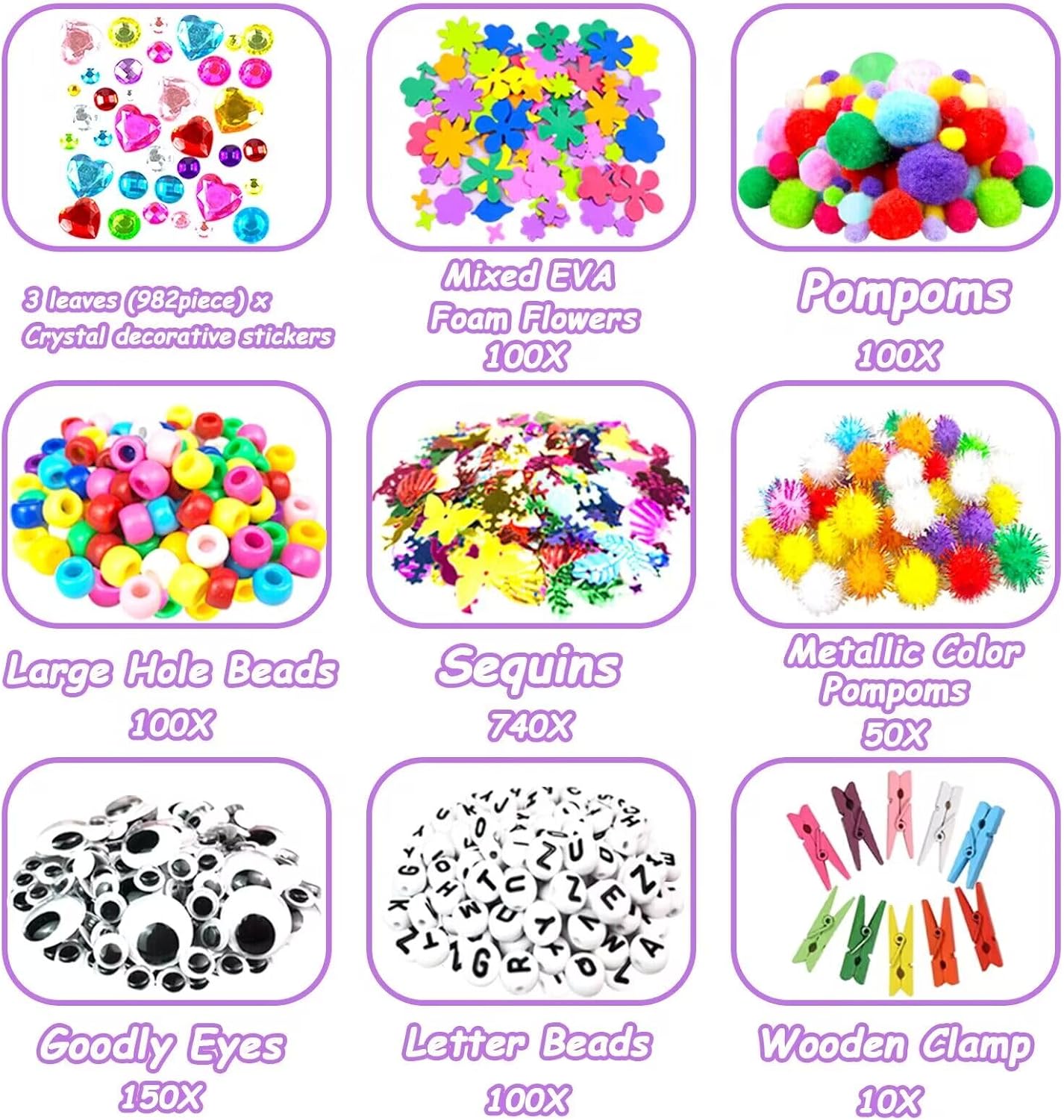 3000Pcs DIY Arts and Crafts Kit for Kids with Supplies Toys Circuit - Image 4