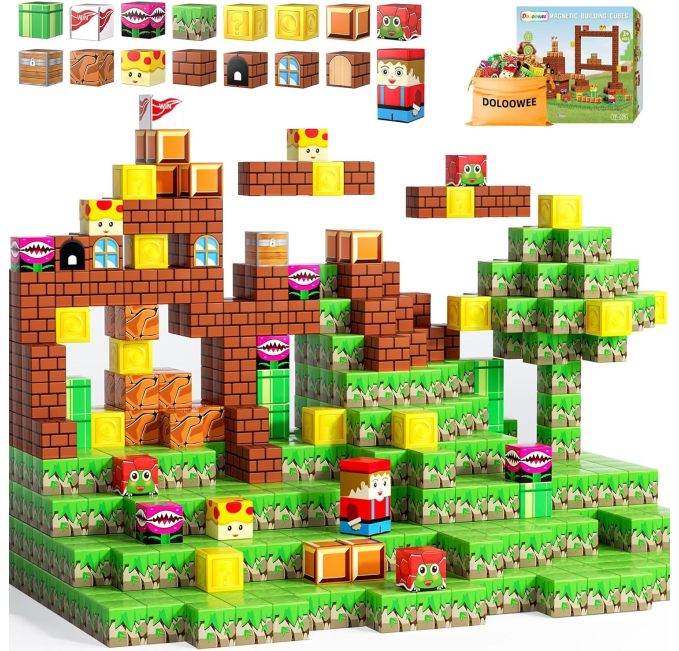 Doloowee Magnetic Building Blocks Mine World Set Toys Circuit