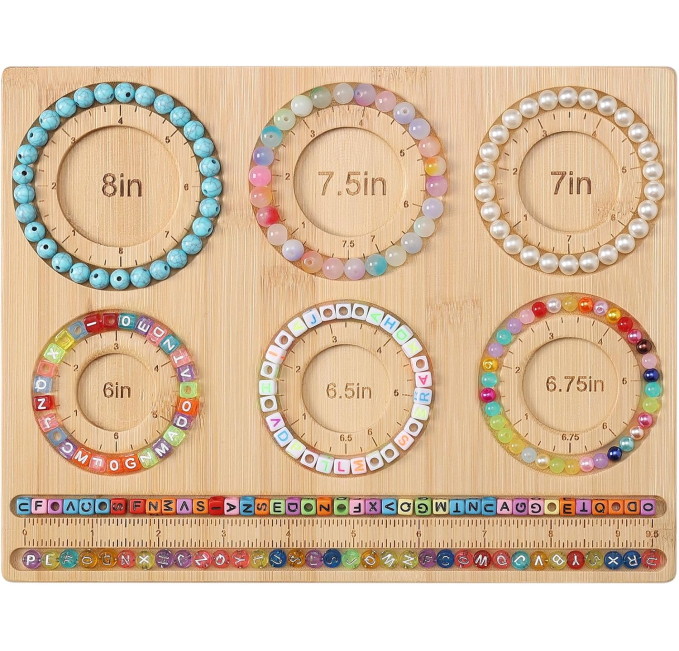 Petoysoso Bead Board for Jewelry Making Bamboo Bracelet Toys Circuit