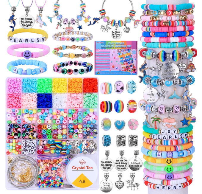 AIPRIDY 3600 PCS Bracelet Making Kit Unicorn Mermaid Toys Circuit