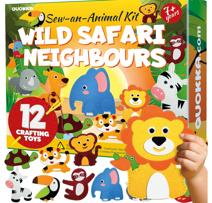 QUOKKA DIY Beginner Sewing Kit for Kids Fun Animal Crafts Toys Circuit