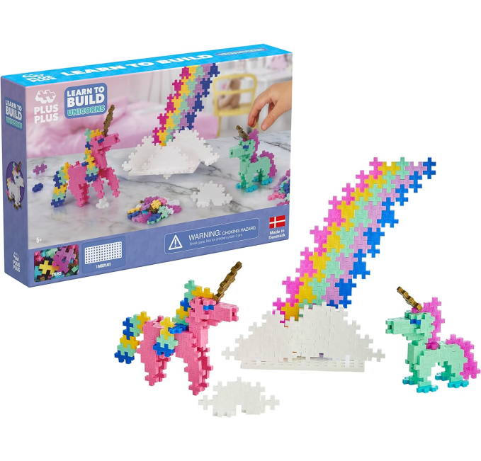 PLUS PLUS Unicorns Learn to Build Set 275 Pieces 3D STEM Toy Toys Circuit