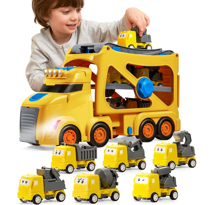 Extra Large Toy Cars for Toddlers 7 in 1 Transport Vehicle Toys Circuit