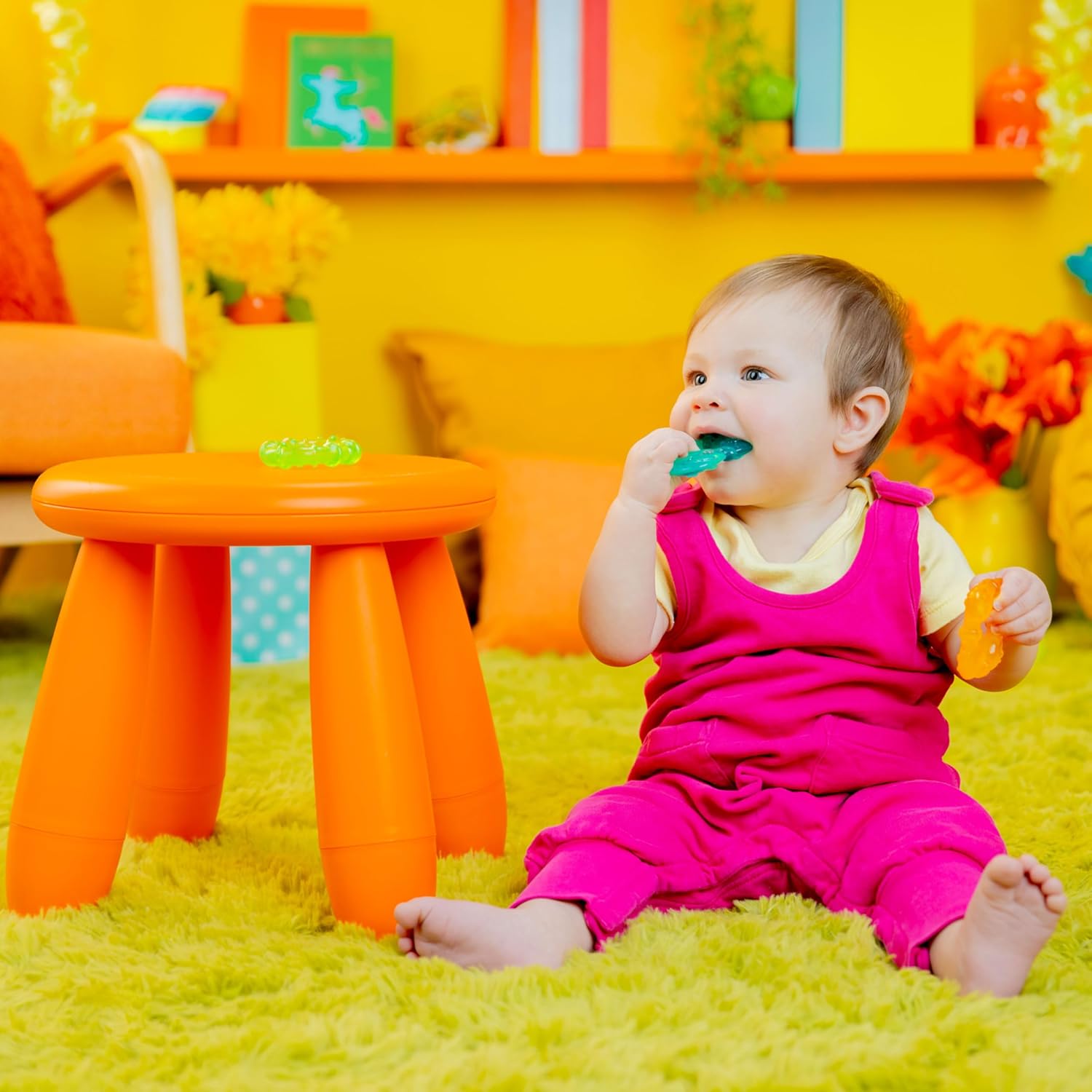 Bright Starts Water-Filled Baby Teether Soothing Toy Toys Circuit - Image 3