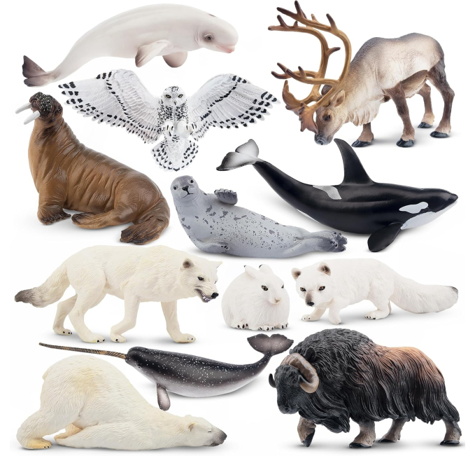 Toymany Arctic Animal Toys Toys Circuit Polar Bear Whale Set