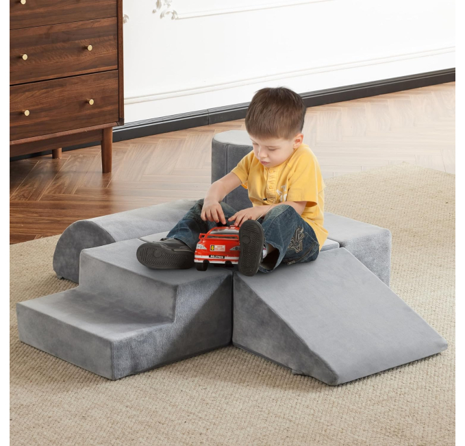 Jela Foam Blocks Toys Circuit Soft Play Climbing for Toddlers Indoor Playset