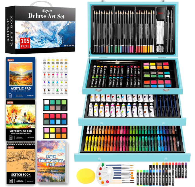 iBayam Art Set 195 Pack Painting Drawing Kit Toys Circuit