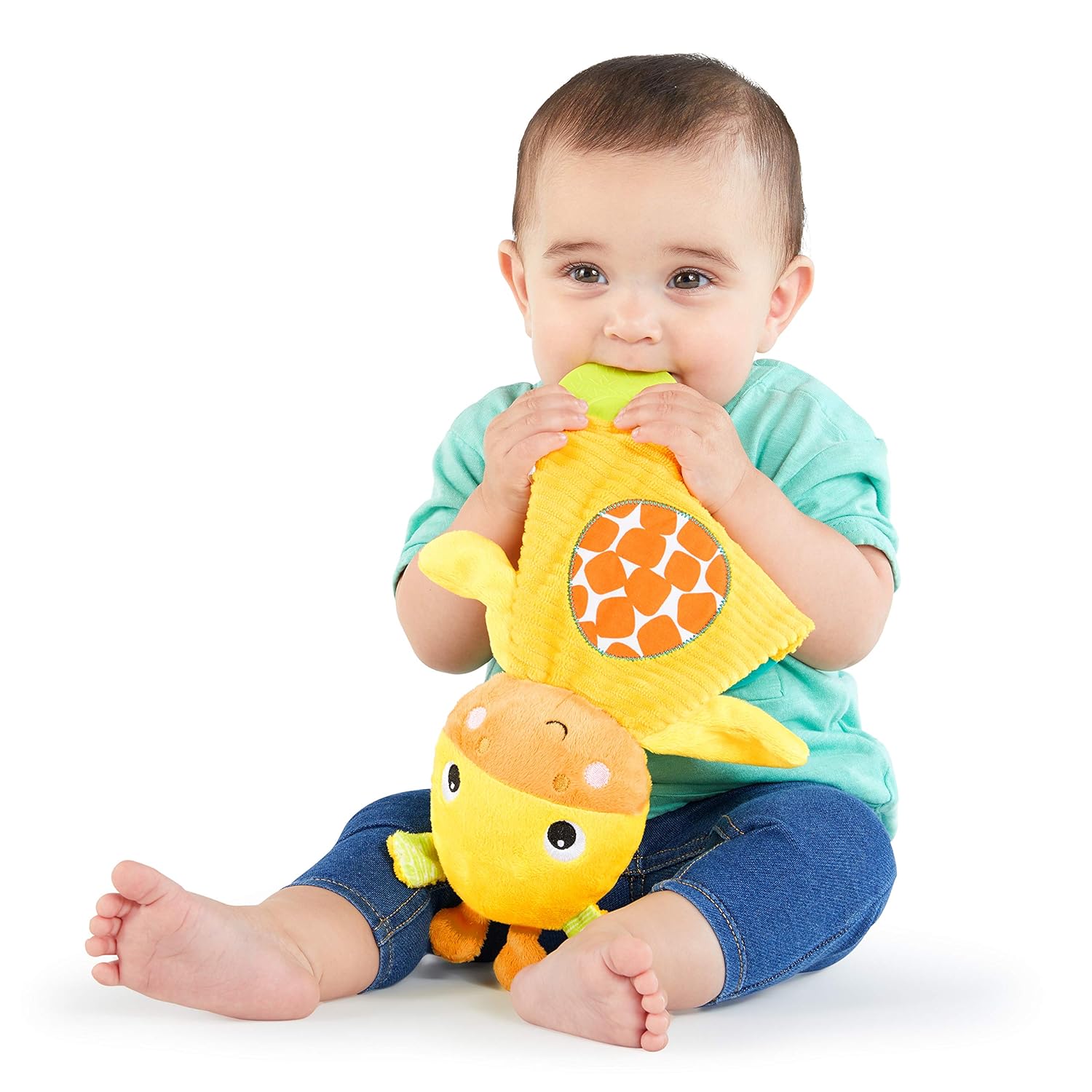 Bright Starts Giraffe Crinkle Teething Plush BPA Free Toys Circuit