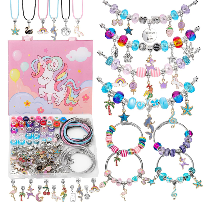 Soleebee Charm Bracelet Making Kit Unicorn Mermaid Jewelry Toys Circuit