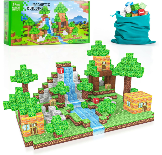 KKQ Magnetic Blocks 100PCS Building Toys for Kids Ages 3+ Toys Circuit