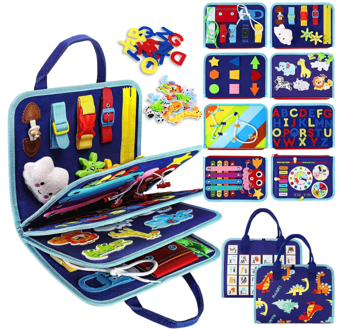 Esjay Toddler Busy Board Montessori Sensory Toy for Learning Toys Circuit