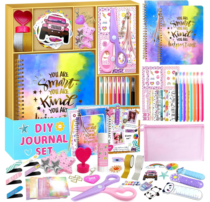 DIY Journal Kit for Girls 150 Pcs Craft Scrapbook Set Toys Circuit