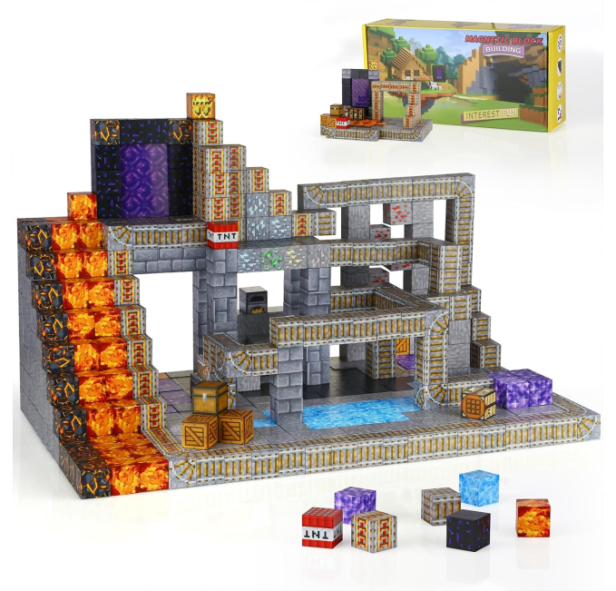 QCCX Magnetic Blocks 100PCS Toys Circuit STEM Building Set for Kids Educational Montessori Toy Gift