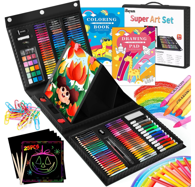 iBayam Art Kit 251 Piece Drawing Craft Set for Kids Toys Circuit