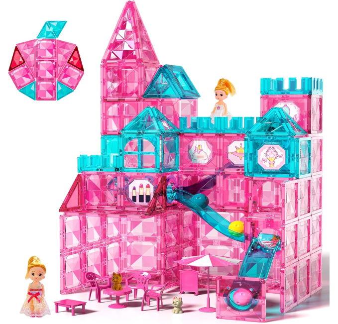 Magnets Tile Set 160 PCS 3D Castle Building Toys Circuit