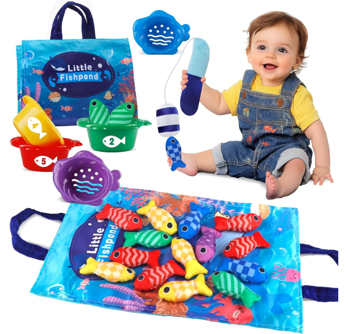 Montessori Cloth Fish Toys for Babies Toys Circuit Educational Game