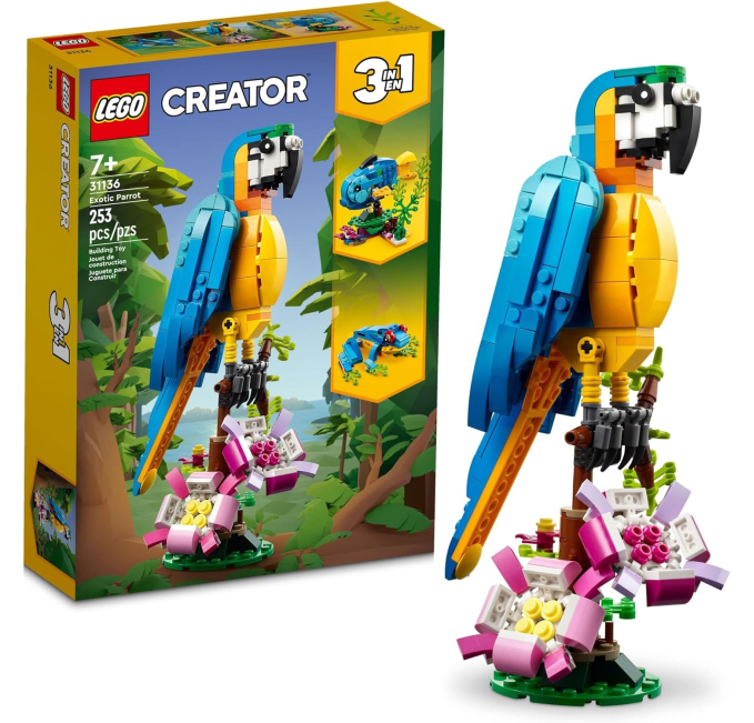 LEGO Creator Parrot 3 in 1 Animal Building Set Toys Circuit Creative Toy for Kids