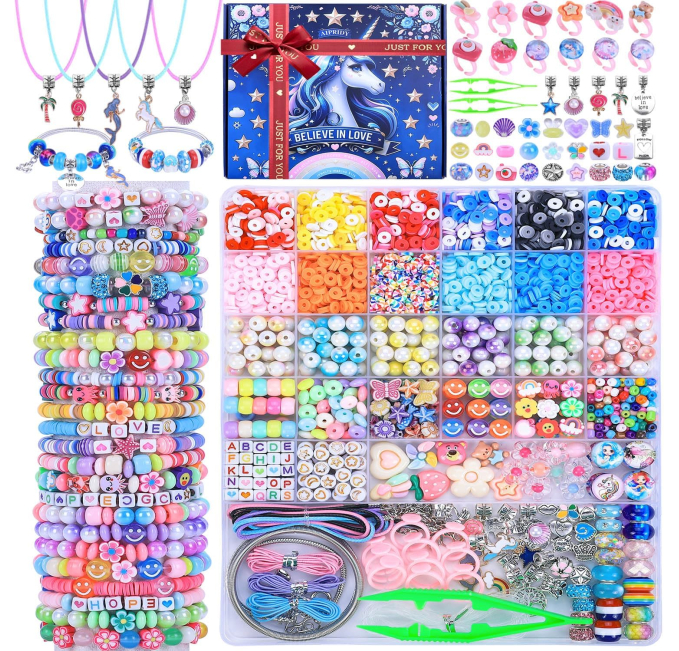 Ireer 3200 Pcs Unicorn Jewelry Making Kit for Teen Girls Toys Circuit