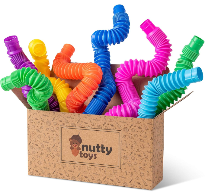 Nutty Toys Pop Tubes Sensory Toys for Kids and Toddlers